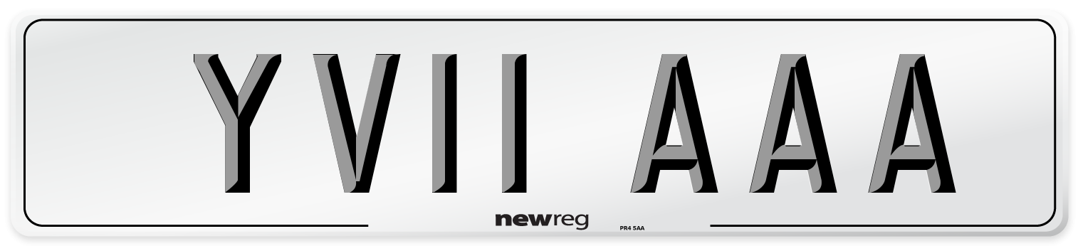 YV11 AAA Number Plate from New Reg